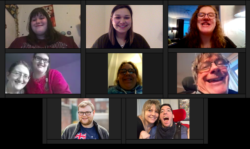 Screenshot of online group meeting